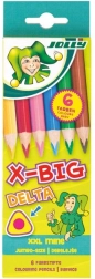 Crayons triangulaires X-Big Delta 6 couleurs