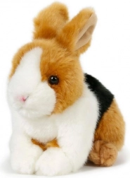 lapin en peluche brun-noir-blanc 15 × 17 cm