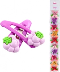 Barrettes à cheveux motif fruits, 2 pièces