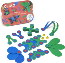 clixo crew kit de construction magnétique bleu et vert 30 pcs