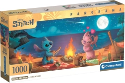 Puzzle panoramiques Lilo & Stitch – feu de camp nocturne 1000 pièces