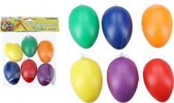 Œufs en plastique colorés décoratifs à suspendre 6 cm