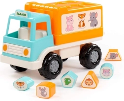 Camion safari éducatif avec boîte à formes orange