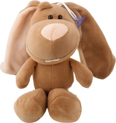 Lapin en peluche avec ventouse, marron 23 × 12 cm