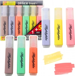 Ensemble de surligneurs couleurs pastel 6 pcs