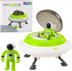 OVNI vaisseau spatial avec figurine d’astronaute avec lumières et sons