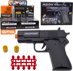 Mini pistolet WARFARE pour cartouches et douilles, noir 13,5 cm