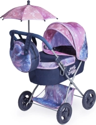 Poussette pliable pour poupées avec parasol et sac Magic Bubble 60 cm