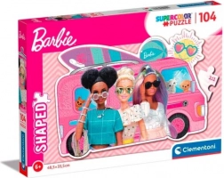 puzzle 104 pièces shaped barbie