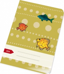 Cahier A5 20 feuilles ligné PAPÍRNY BRNO Poissons