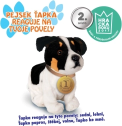 Chiot interactif Ťapka 23 cm noir et blanc