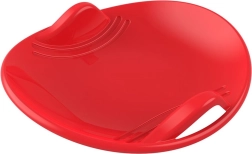 Luge ronde en neige rouge
