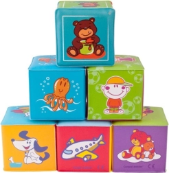 Canpol babies cubes d’éveil souples pour bébés, lot de 6