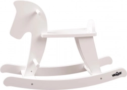 Cheval à bascule en bois – blanc