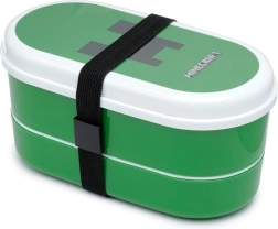 Boîte à déjeuner à deux niveaux avec couverts Minecraft