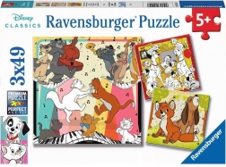 Ravensburger puzzle Disney Classics : animaux de bonne humeur 3×49 pièces