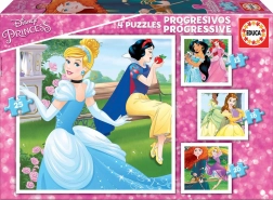 Puzzle Educa Disney Princesses 4-en-1 pour enfants (12–25 pièces)