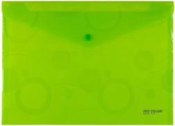 Pochette à bouton-pression A4 NEO COLORI verte