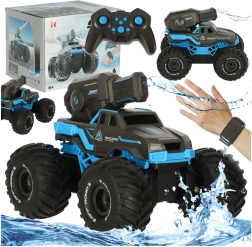 Voiture amphibie RC étanche avec canon à eau et commande par gestes