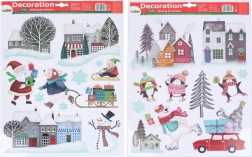 Décorations de fenêtre de Noël 41 × 29 cm