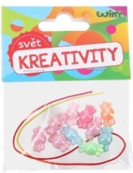 Perles colorées avec cordon