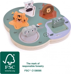Puzzle sonore 3D en bois SAFARI pour enfants
