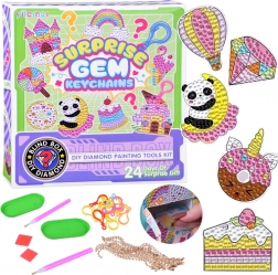 Calendrier de l’Avent créatif avec peinture diamant – porte-clés