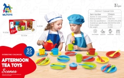 Méga service à thé pour enfants avec assiettes et accessoires – 35 pièces