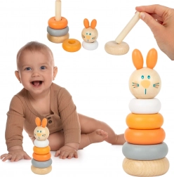 Tour empilable en bois lapin SMALL FOOT Montessori