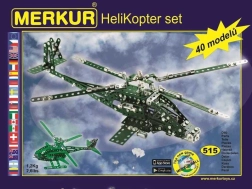 Set hélicoptère Merkur, 515 pièces, 40 modèles
