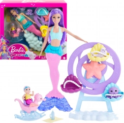 barbie sirène avec bébé – soins du petit de la mer