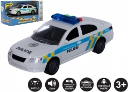 Voiture de police en plastique à rétrofriction avec son et lumière