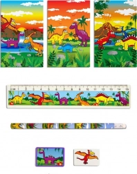 Set d’écriture à motif dinosaures