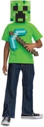 Costume MINECRAFT pour Halloween – pioche en diamant et masque Creeper