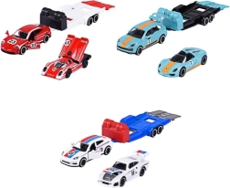 Majorette Porsche avec remorque 1:64 – ensemble de modèles en métal