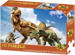 Puzzle 3D – tyrannosaure rex vs tricératops