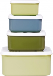 Set de quatre boîtes à goûter A Little Lovely Company – Dinosaures