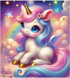 Puzzle en bois Rêves magiques de licornes WOODEN CITY, 20 pièces