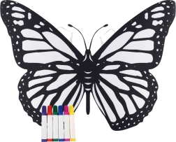 Ailes de papillon à colorier – kit créatif pour enfants