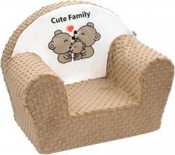 Fauteuil pour enfants en minky NEW BABY Cute Family cappuccino