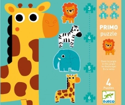 DJECO puzzle jungle 4 en 1 pour enfants (3–6 pièces)
