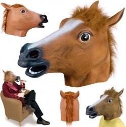 Masque en latex tête de cheval pour fête