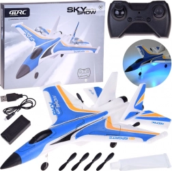 Avion RC en mousse léger avec éclairage LED SKY SHOW, charge USB
