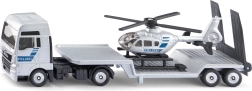 Siku Super camion tracteur de police MAN avec remorque et hélicoptère
