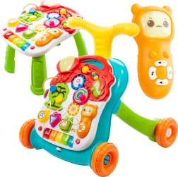 Trotteur pousseur 5-en-1 coloré