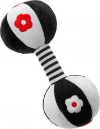 Jouet sensoriel contrasté avec hochet Akuku haltère