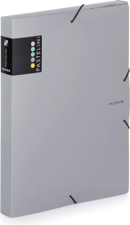 Boîte d’archivage avec élastique A4 grise PASTELINI