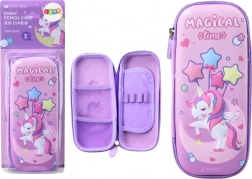 Trousse 3D Licorne Dépliée Violette 23x10x5 cm