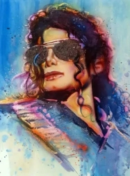 Peinture diamant – dessin de MICHAEL JACKSON 30 × 40 cm