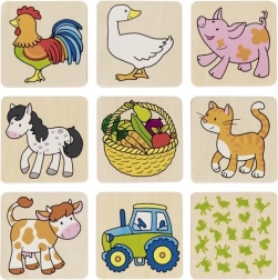 Pexeso en bois Ferme II